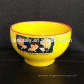 color glazed ceramic vegetable bowl with different size and color